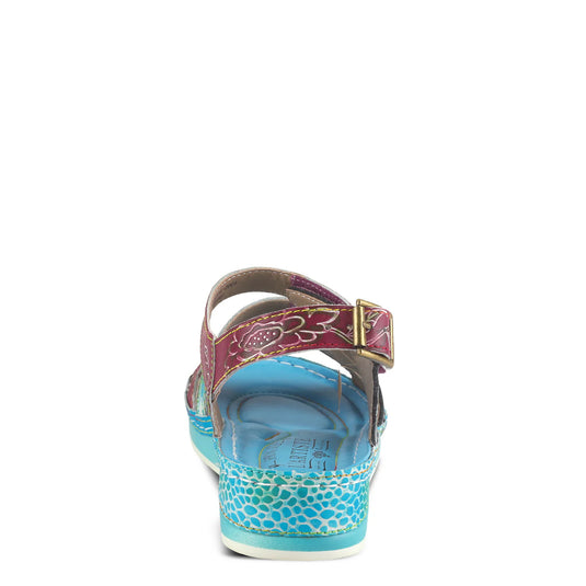 Spring Step L'ARTISTE Women's SUMACAH SANDAL Aqua Multi