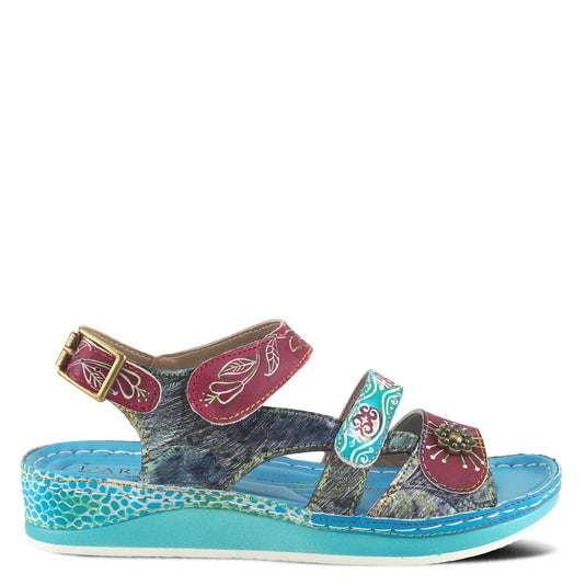 Spring Step L'ARTISTE Women's SUMACAH SANDAL Aqua Multi