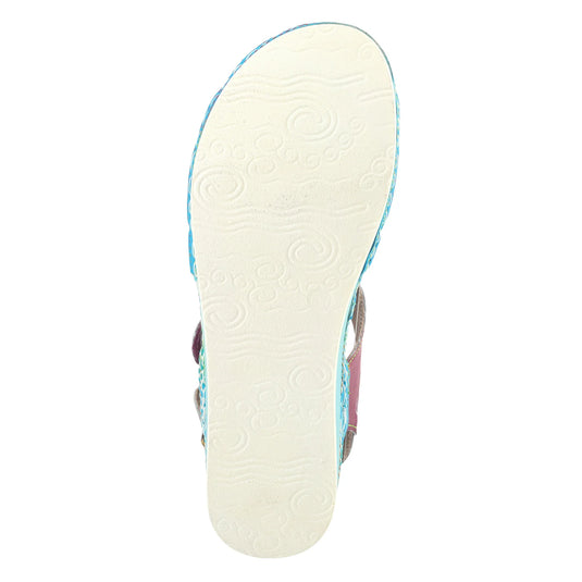 Spring Step L'ARTISTE Women's SUMACAH SANDAL Aqua Multi