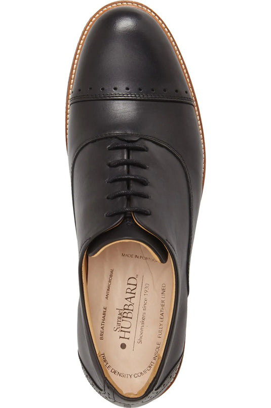 Samuel Hubbard Men's Tipping Point Oxford Black Leather