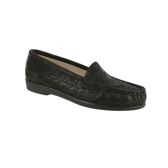 SAS Women's Simplify Slip On Loafer Nero Snake