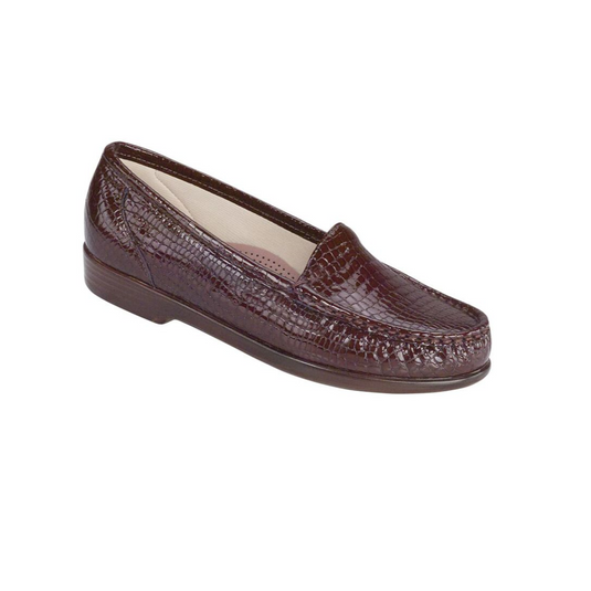 SAS Women's Simplify Slip On Loafer Brown Croc