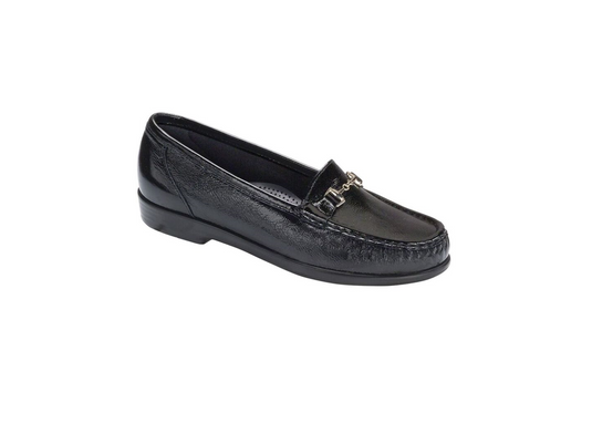 SAS Women's Metro Moccasin Loafer Black Patent