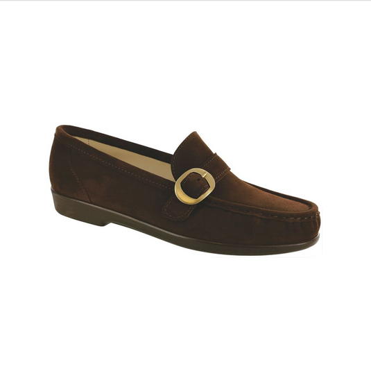 SAS Women's Lara Slip On Loafer Brown Suede