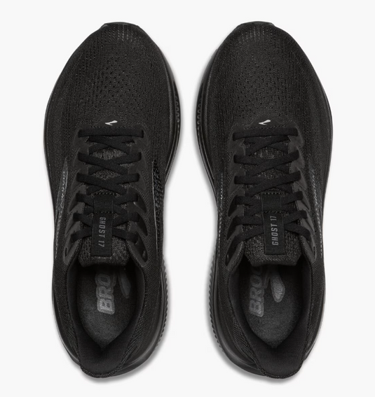 Brooks Women's Ghost 17 Sneaker Black/Black/Ebony