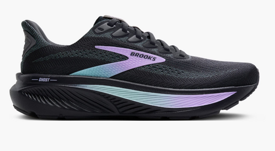 Brooks Women's Ghost 17 Sneaker Grey/Clearwater/Purple