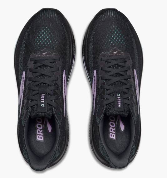 Brooks Women's Ghost 17 Sneaker Grey/Clearwater/Purple
