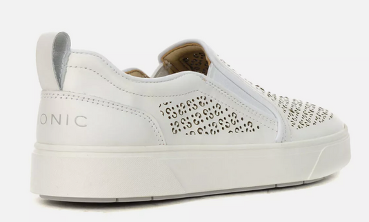 Vionic Kimmie Perforated Suede Slip-On Sneaker White