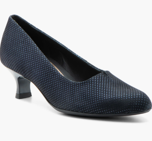 Ara Women's Kit Kitten Heel Pump Navy Suede