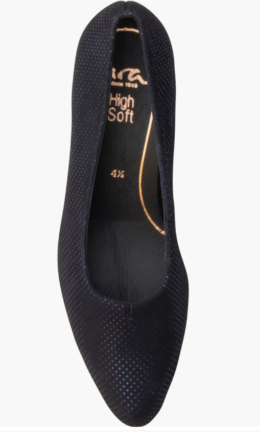 Ara Women's Kit Kitten Heel Pump Navy Suede