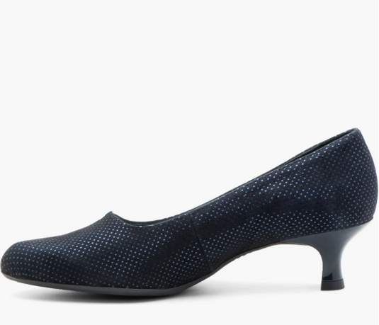 Ara Women's Kit Kitten Heel Pump Navy Suede