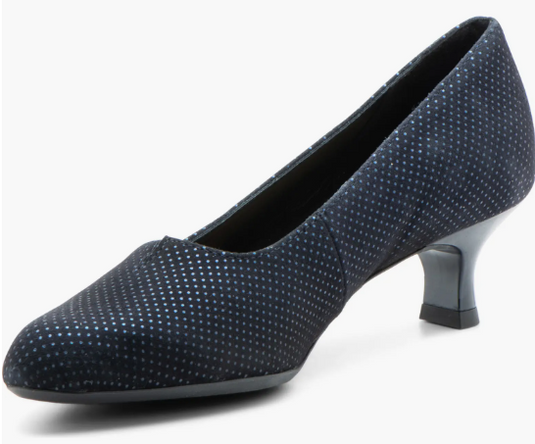 Ara Women's Kit Kitten Heel Pump Navy Suede