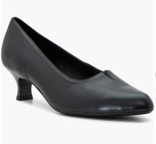 Ara Women's Kit Kitten Heel Pump Black Leather
