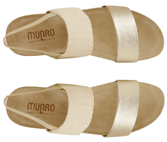 Munro Women's Pisces Sandals Gold Metallic