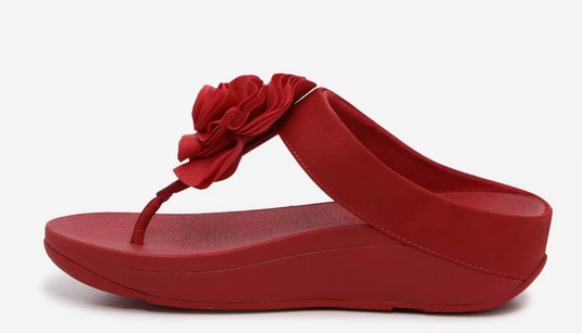 FitFlop Women's Florrie Wedge Sandal Red