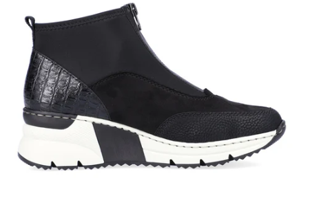 Rieker Women's Kitty N6352 Wedge Bootie Black