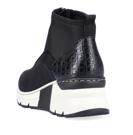 Rieker Women's Kitty N6352 Wedge Bootie Black