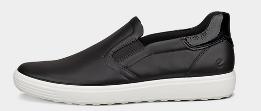 ECCO Women's soft 7 Leather Slip-In Shoe Black