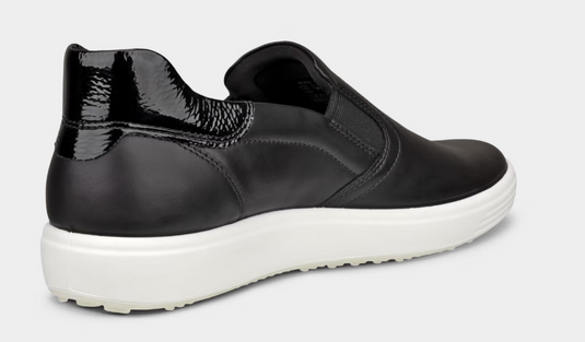 ECCO Women's soft 7 Leather Slip-In Shoe Black