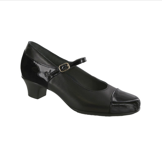 SAS Women's Isabel Mary Jane Pump Black/Black Pat