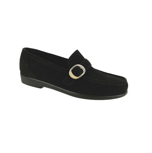 SAS Women's Lara Slip On Loafer Black Suede