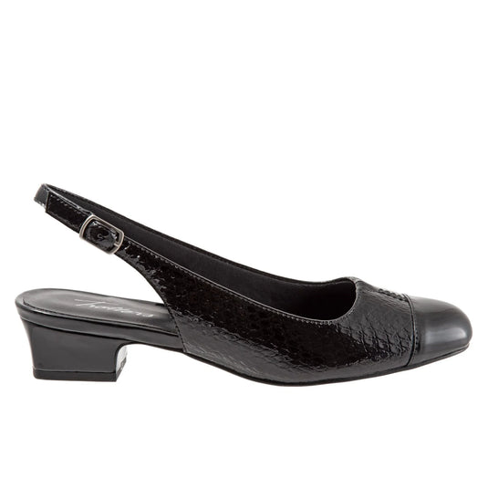 Trotters Women's Dea Slingback Sandals Black Snake