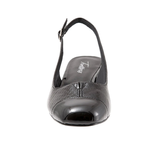 Trotters Women's Dea Slingback Sandals Black Snake