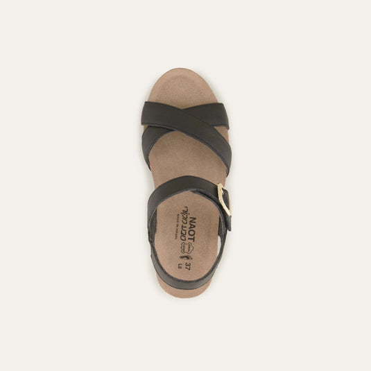 Naot Women's Throne Sandal Soft Black Leather