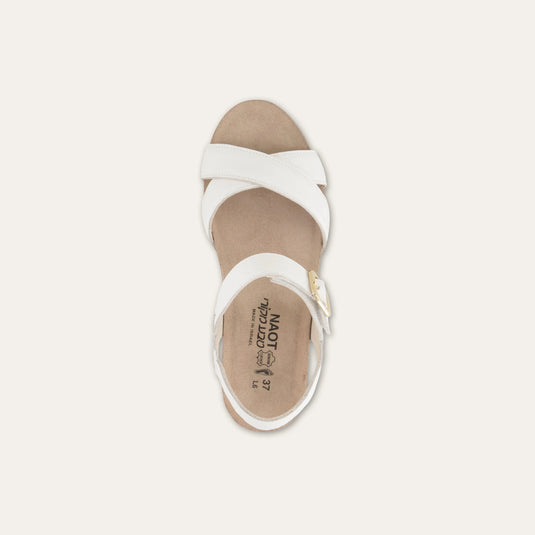 Naot Women's Throne Sandal Soft White Leather