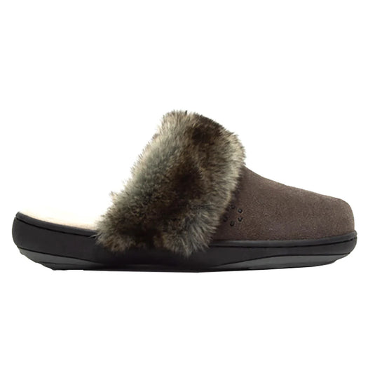 Tempur-Pedic Womens Kensley Scuff Slippers Charcoal