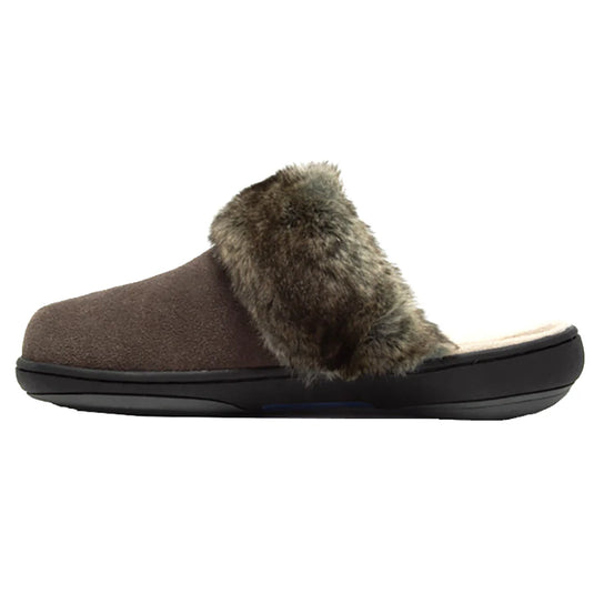 Tempur-Pedic Womens Kensley Scuff Slippers Charcoal