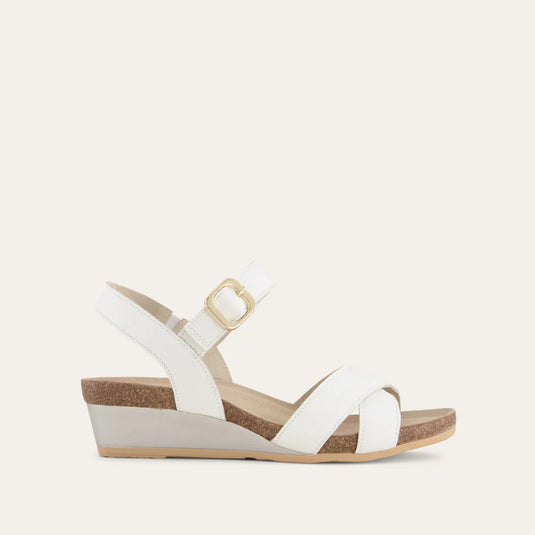 Naot Women's Throne Sandal Soft White Leather