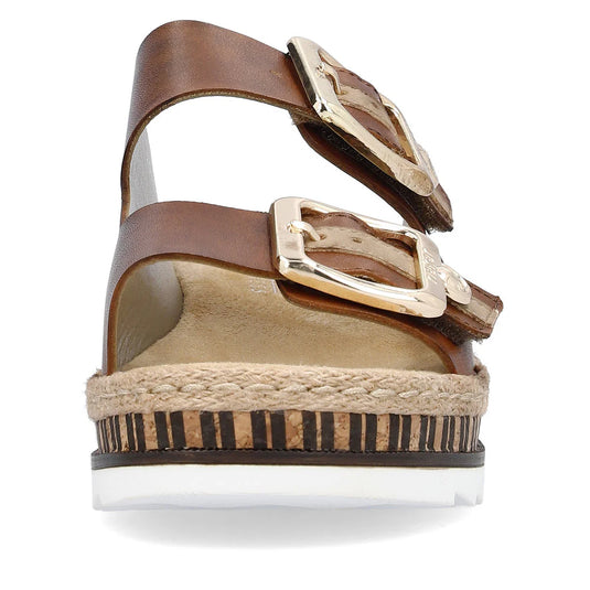 Rieker Women's Regina V7955 Slide Sandal Brown