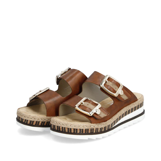 Rieker Women's Regina V7955 Slide Sandal Brown