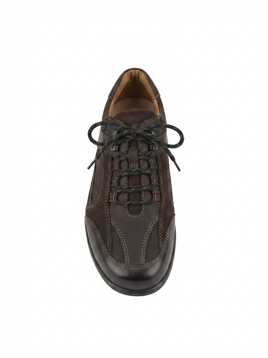 Waldläufer Helgo Men’s Comfort Shoe – Ebony Moro Nubuck