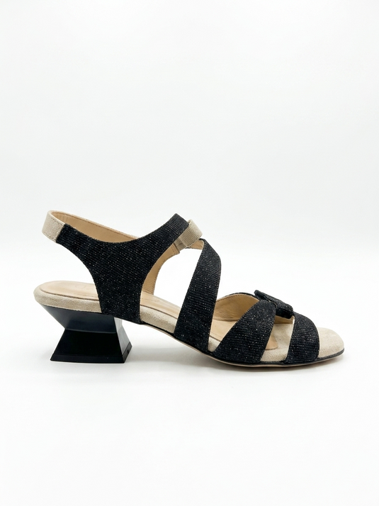 PieSanto suede high-heeled sandal Multicolor