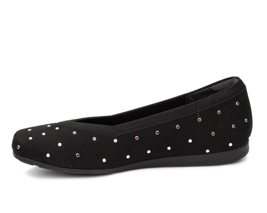 Ros Hommerson Women's Niki Loafer Black Knit With Stud