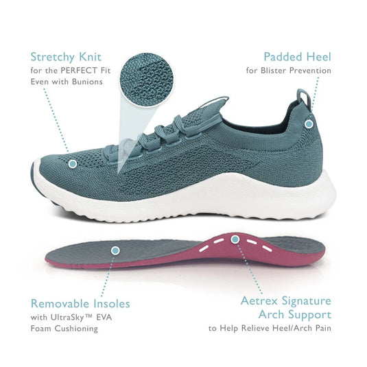 Aetrex Carly Arch Support Sneaker - Black