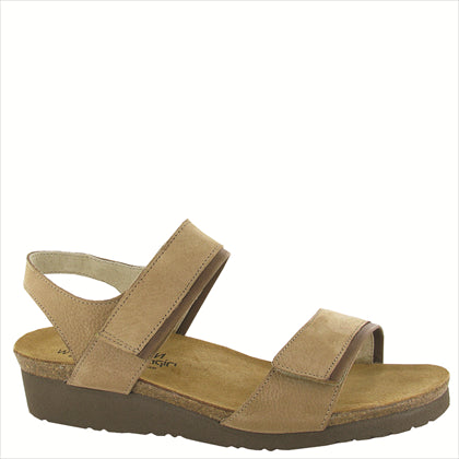 Naot Women's Aisha Sandals Nude Nubuck/Saddle Brown Leather