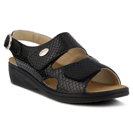 Spring Step Flexus Women's Aksamala Slingback Sandals Black Patent