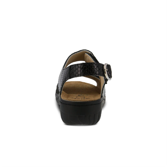 Spring Step Flexus Women's Aksamala Slingback Sandals Black Patent