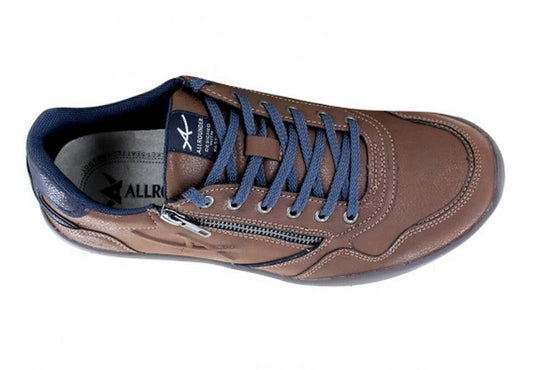 All Rounder by Mephisto Men's Majestro Dark Brown/Navy