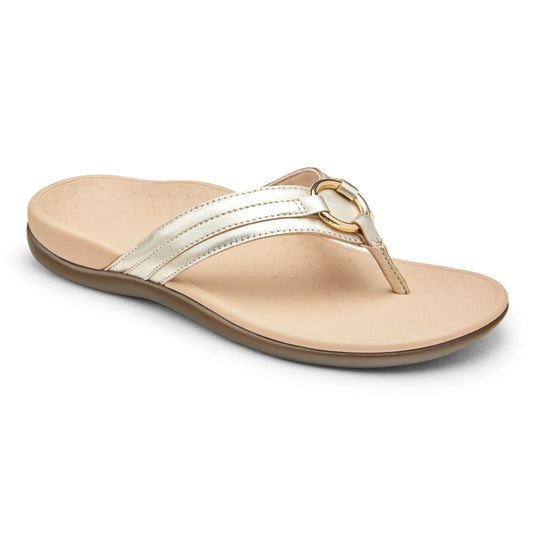 Vionic Women's Aloe Smooth Toe Post Sandal Champagne