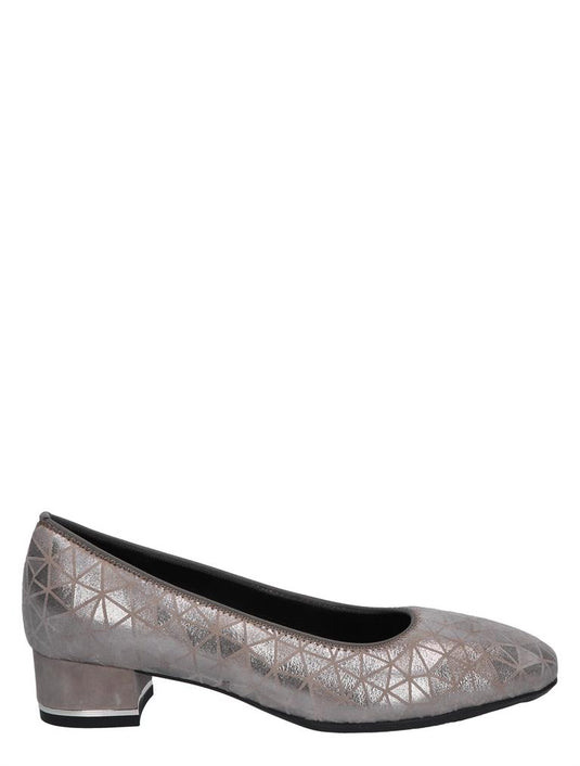 Ara Women's Graz Block Heel Moon Silver