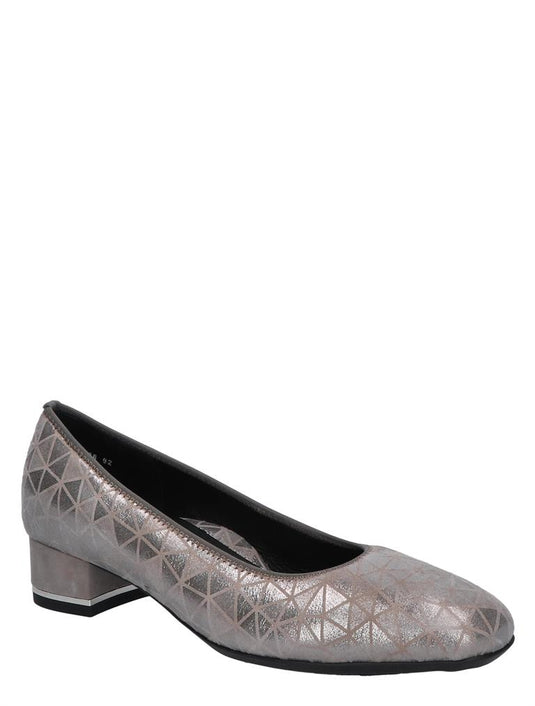 Ara Women's Graz Block Heel Moon Silver