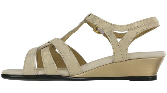 SAS Women's Aurora T-Strap Sandals Soft Gold