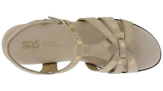 SAS Women's Aurora T-Strap Sandals Soft Gold