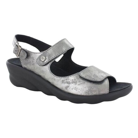 Wolky Women's Scala Wave Wedge Sandals Light Gray