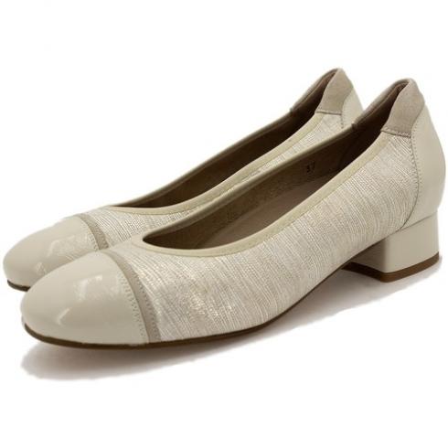 Piesanto Women's Dress Shoe 210533 Platino/Beige Multi