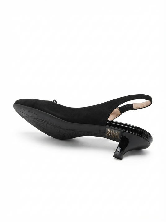 BeautiFeel Women's Gilly Black Suede Sling-Black